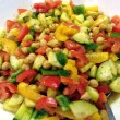 Indian Cucumber Tomato and Chic Pea Salad
