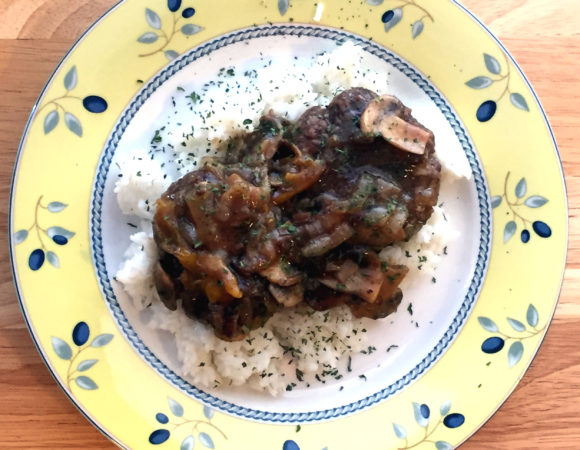 01-Salisbury Steak with Mushrooms and Onions and Bell Peppers