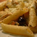 Greek Pasta Salad with Mint - on plate